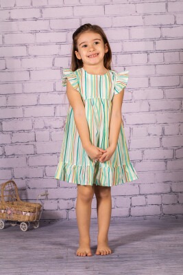 Kız Çocuk Desenli Fırfırlı Dokuma Elbise 1-7Y Zeyland 1070-211M2GAR34 - Zeyland (1)