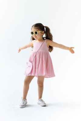 Kız Çocuk Pink Dress Dollcake Muslin 2-5Y Pixy Love 2070-PL24S7003254500 - 2