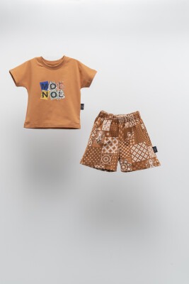 Takım Unisex Çocuk 2'li Tişört ve Şort Takım 2-5Y Moi Noi 1058-MN51322 - Moi Noi
