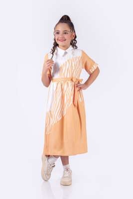 Topan Kız Çocuk Elbise 11-14Y Pafim 2041-Y23-3270 Orange