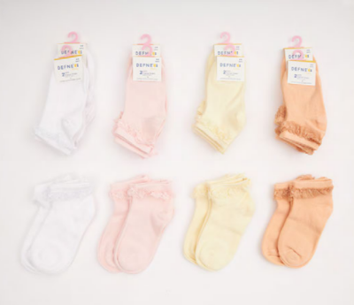 Toptan 24 Çift Bebe Patik Çorap(Kutu) Defne 1064-DFN2P-K016-23(18-24) - Defne