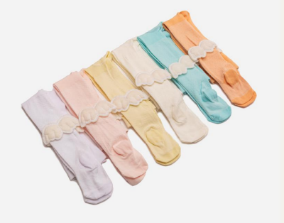 Toptan 6'lı Aksesuarlı Kız Bebek Külotlu Çorap Defne 1064-KKLT-J007-21(0-6) - Defne