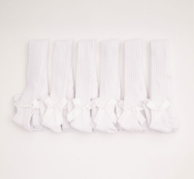 Toptan 6'lı Kurdele Detaylı Kız Çocuk Külotlu Çorap Defne 1064-ÇKLT-026-23(3-4) - 1
