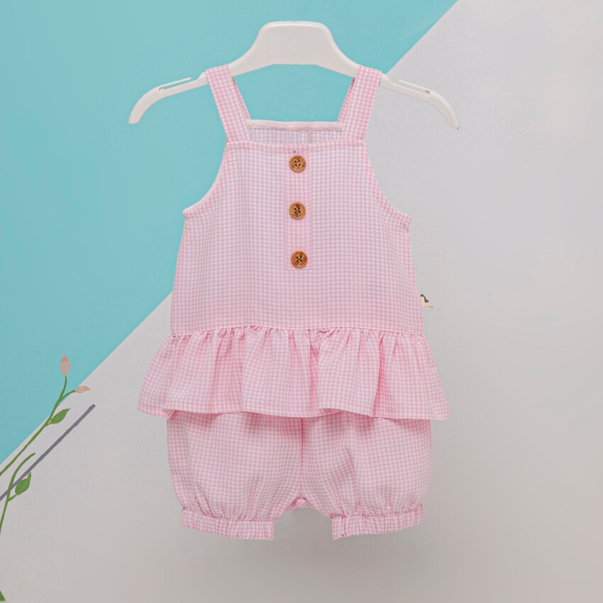 Toptan Bebek 2'li Bluz ve Şort Takım 6-18M BabyZ 1097-5713 - 2