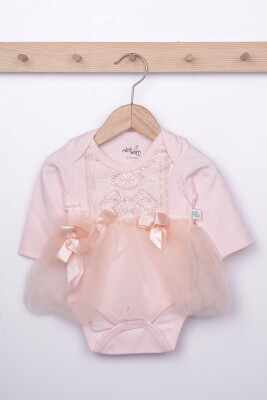 Toptan Bebek 2'li Elbise ve Saç Bandı Takım 0-12M Miniborn 2019-2199 - Miniborn