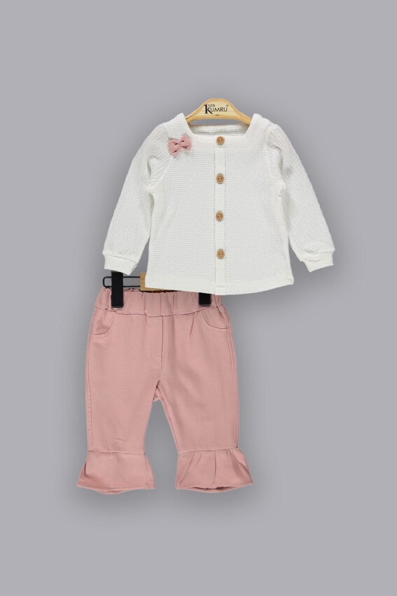 Toptan Bebek 2'li Gömlek ve Pantolon Takım 6-18M Kumru Bebe 1075-3818 - 1