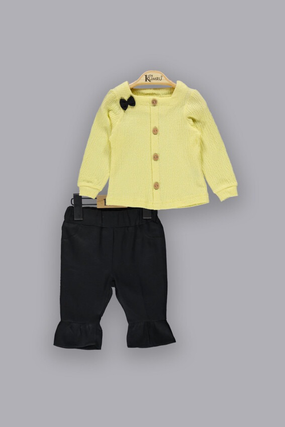 Toptan Bebek 2'li Gömlek ve Pantolon Takım 6-18M Kumru Bebe 1075-3818 - 4