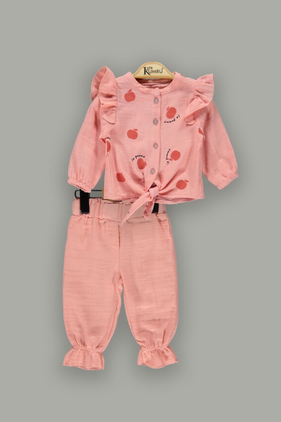 Toptan Bebek 2'li Gömlek ve Pantolon Takım 6-18M Kumru Bebe 1075-3865 - 1