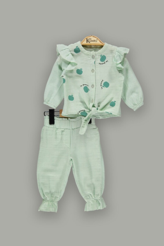 Toptan Bebek 2'li Gömlek ve Pantolon Takım 6-18M Kumru Bebe 1075-3865 - 2