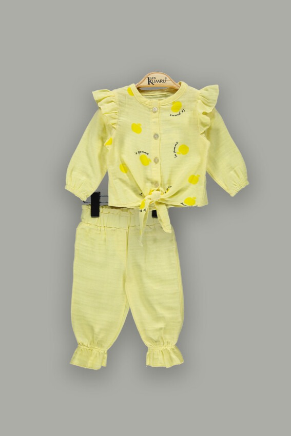 Toptan Bebek 2'li Gömlek ve Pantolon Takım 6-18M Kumru Bebe 1075-3865 - 4