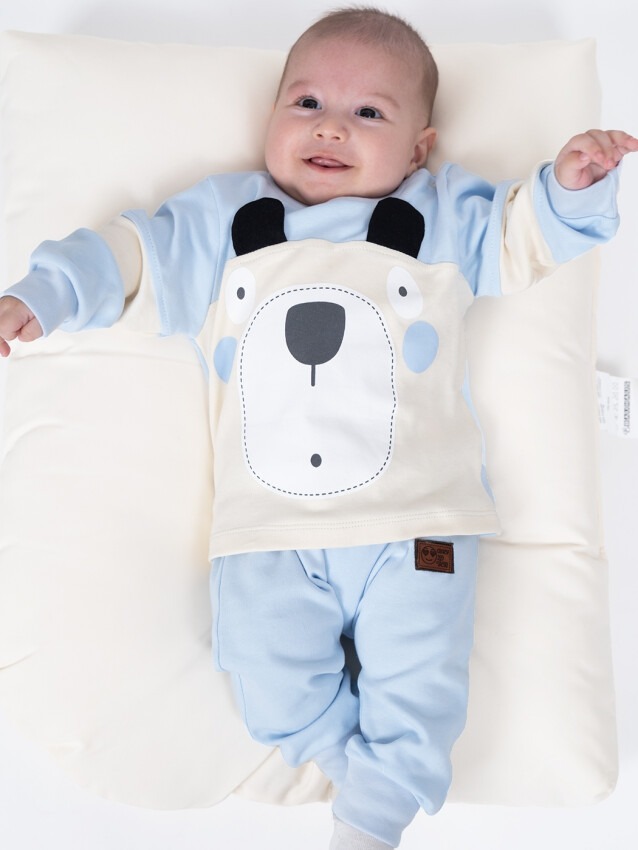 Toptan Bebek 2'li Takım 3-12M Serkon Baby&Kids 1084-M1883 - 1