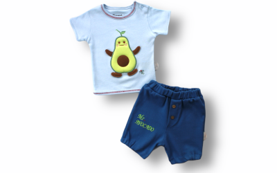 Toptan Bebek 2'li Tişört ve Şort Takım 3-18M Tomuycuk 1074-75508 - Tomuycuk