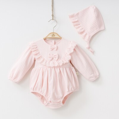 Toptan Bebek 2'li Tulum ve Şapka Takım 6-12M Minizeyn 2014-9002 - 1