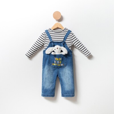 Toptan Bebek 2'li Tulum ve Tişört Takım 9-24M Cumino 1014-CMN3341 - Cumino