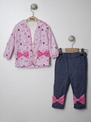 Toptan Bebek 3'lü Ceket Pantolon ve Uzun Kollu Tişört Takım 6-18M Lummy Baby 2010-9073 - Lummy Baby