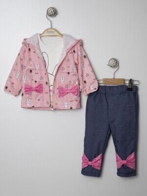 Toptan Bebek 3'lü Ceket Pantolon ve Uzun Kollu Tişört Takım 6-18M Lummy Baby 2010-9073 - Lummy Baby (1)