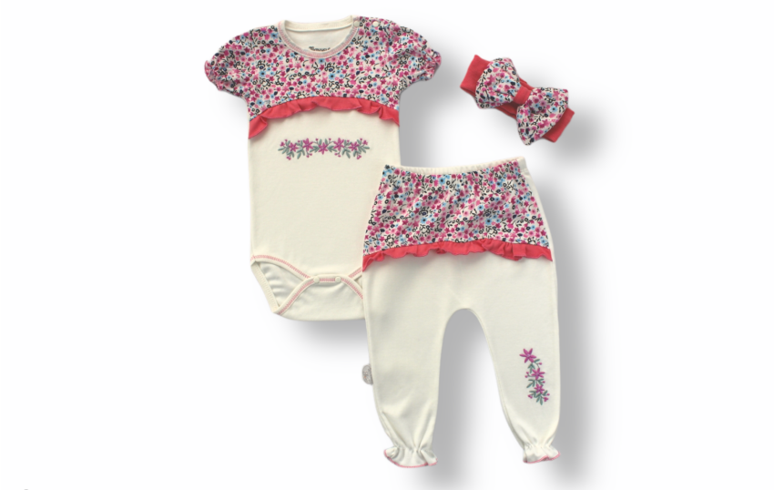 Toptan Bebek 3'lü Yeni doğan Takım 6-18M Tomuycuk 1074-75490 - 2