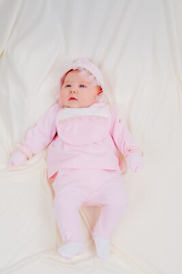 Toptan Bebek 5'li Yeni Doğan Takım 0-6M Miniborn 2019-5034 Pembe