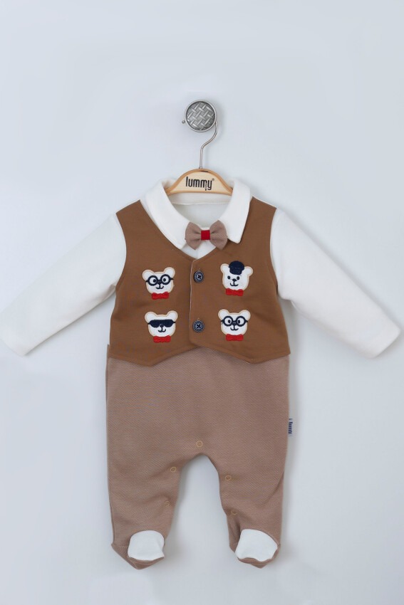 Toptan Bebek Ayıcıklı Tulum 0-9M Lummy Baby 2010-1482 - 1