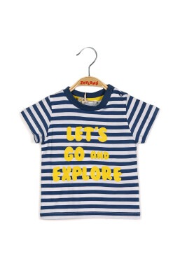 Toptan Bebek Baskılı Çizgili T-shirt 3-24M Zeyland 1070-231Z1LFT53 - 1