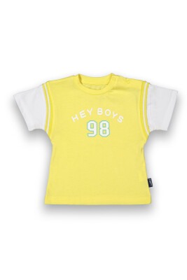 Toptan Bebek Baskılı Tişört 6-18M Tuffy 1099-8024 Sarı