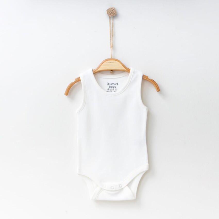 Toptan Bebek Body 0-18M Gümüş Baby 2043-0051 - 5