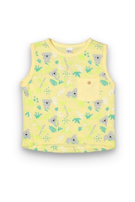 Toptan Bebek Desenli Tişört 6-18M Tuffy 1099-8023 Sarı