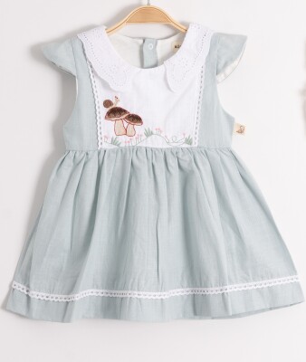 Toptan Bebek Elbise 6-24M Miniborn 2019-3251 Mavi