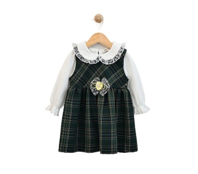 Toptan Bebek Elbise ve Penye Takım 9-24M Lilax 1049-6234 - 1