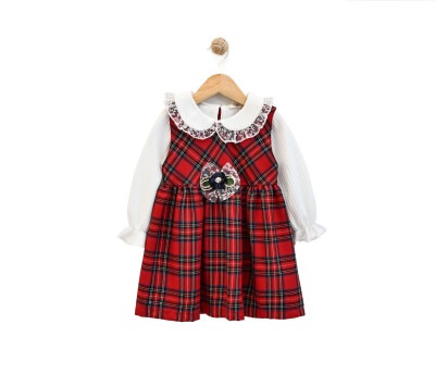 Toptan Bebek Elbise ve Penye Takım 9-24M Lilax 1049-6234 - Lilax (1)