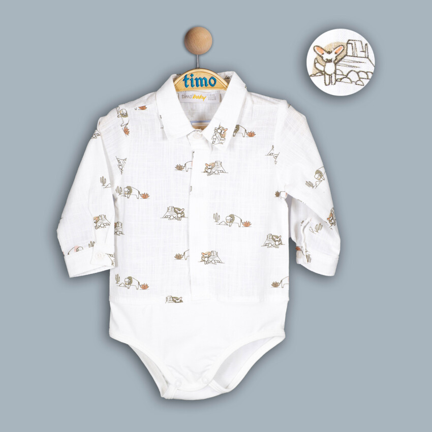 Toptan Bebek Gömlek 6-24M Timo 1018-TE4DT042243141 - 2