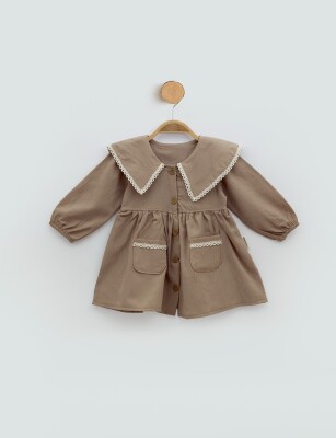 Toptan Bebek Leona Yakalı Elbise 6-18M Minicorn 2018-2355 - 2