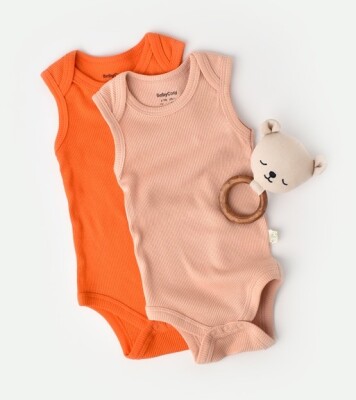 Toptan Bebek Modal 2 Li Askılı Body3-24M Baby Cosy 2022-CSYM11114 - Baby Cosy