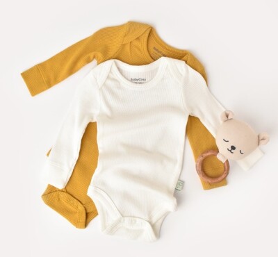 Toptan Bebek Modal 2 Li Uzun Kollu Body 3-24M Baby Cosy 2022-CSYM11309 - BabyCosy