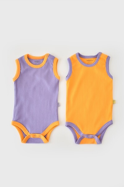 Toptan Bebek Ribana 2 li Askılı Badi 3-24M Baby Cosy 2022-CSYR4102 - 1