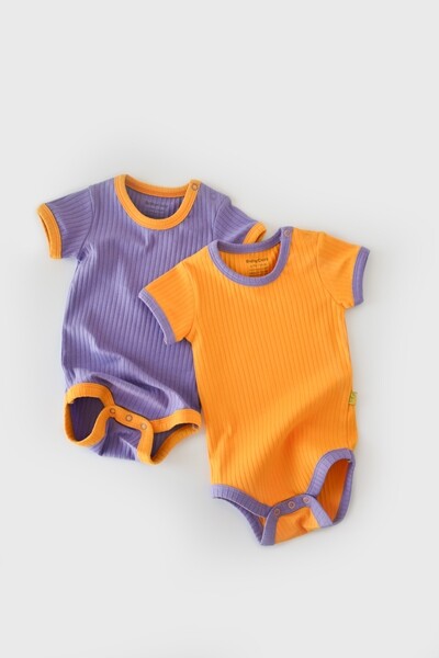 Toptan Bebek Ribana 2 li Kısa Kollu Body 3-24M Baby Cosy 2022-CSYR4202 - 1