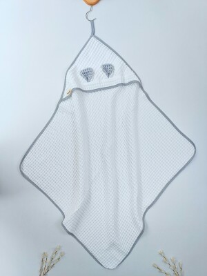 Toptan Bebek Ultra Soft Pamuklu Pike Battaniye (86x86 cm) Tomuycuk 1074-10245 Beyaz