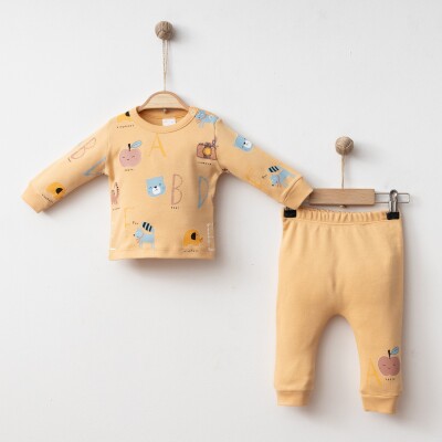 Toptan Erkek Bebek 2'li Badi ve Pantolon Takımı 3-12M Gümüş Baby 2043-2110 Gümüş Baby 2043-002110 - Gümüş Baby