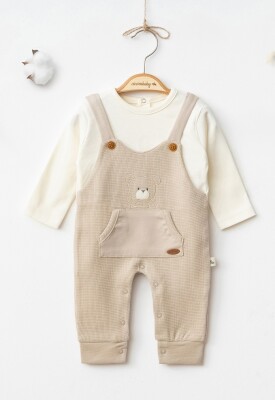 Toptan Erkek Bebek 2'li Body ve Tulum Takım 0-12M Ciccimbaby 1043-5076 - Ciccimbaby (1)