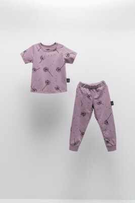 Toptan Erkek Bebek 2'li Desenli Tişört ve Pantolon Moi Noi 1058-MN51211 - 2