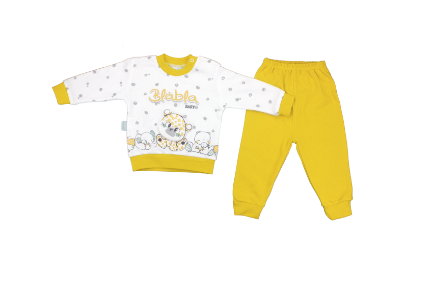 Toptan Erkek Bebek 2'li Pijama Takımı 3-9M Hoppidik 2017-2204 - 2