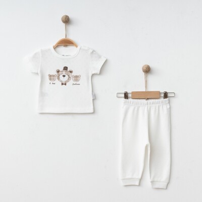 Toptan Erkek Bebek 2'li Pijama Takımı 6-18M Gümüş Baby 2043-002080 - Gümüş Baby