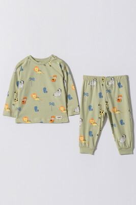 Toptan Erkek Bebek 2'li Pijama Takımı 6-18M Tuffy 1099-1006 - 2
