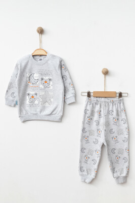 Toptan Erkek Bebek 2'li Pijama Takımı 9-18M Hoppidik 2017-1923 - Hoppidik