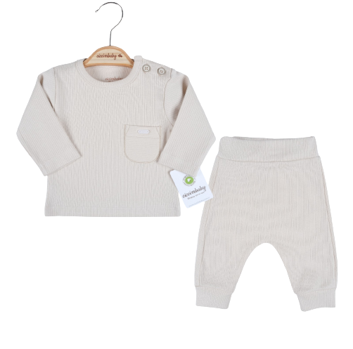 Toptan Erkek Bebek 2'li Sweat ve Pantolon Takım 0-9M Ciccimbaby 1043-4778 - 5