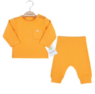 Toptan Erkek Bebek 2'li Sweat ve Pantolon Takım 0-9M Ciccimbaby 1043-4778 Turuncu