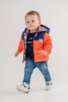 Toptan Erkek Bebek 3'lü Mont Sweat ve Kot Pantolon Takım 6-24M Bubbly 2035-2044 - 2