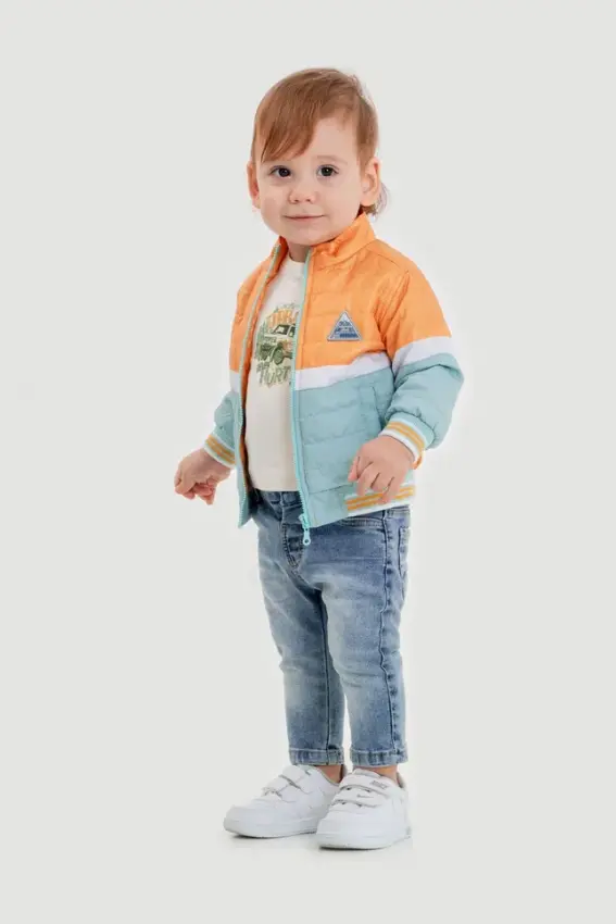 Toptan Erkek Bebek 3'lü Pantolon, Ceket ve Tişört Takımı 6-24M Bubbly 2035-1569 - 2