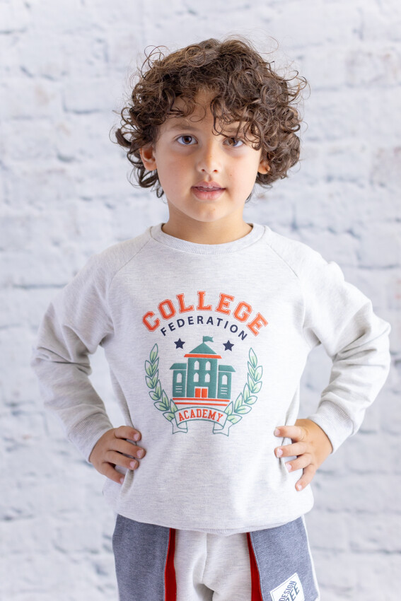 Toptan Erkek Bebek Reglan Baskılı Sweatshirt 6-48M Zeyland 1070-252M1KJM61 - 1