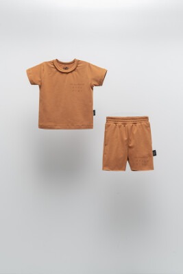 Toptan Erkek Bebek Şortlu Tişört Takım 6-24M Moi Noi 1058-MN51231 - 2